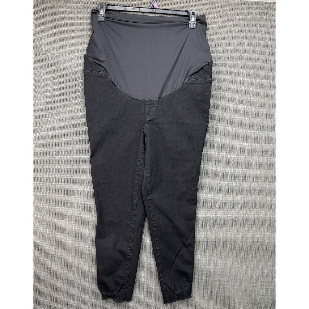 Sofia Jeans Womens Size 16 Black Rosa Ankle Maternity Pants Stretchy Waistband